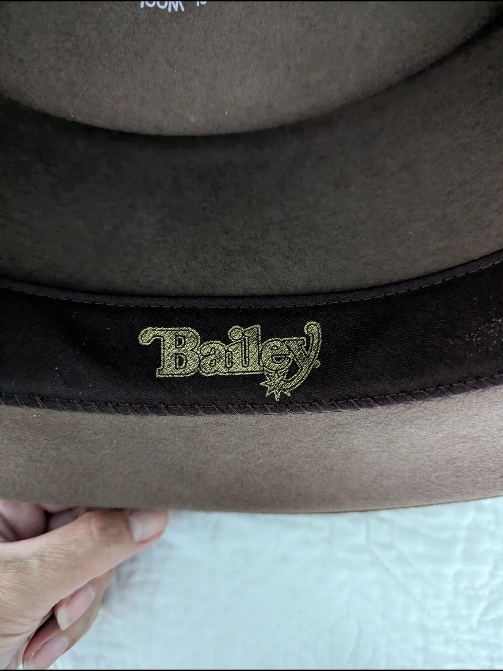 Bailey Men's Dark Brown Felt Western Outback Hat with Leather Band, New